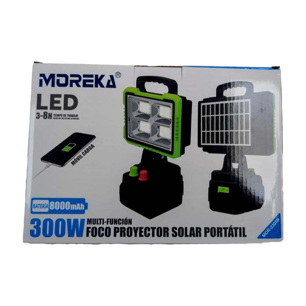 Reflector cargador Solar 300W 8000mAh Brillo ajustable MOR-2305b10