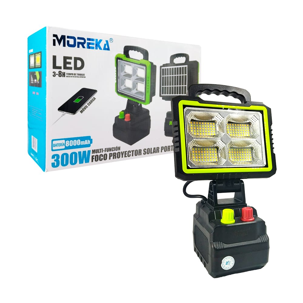 Reflector cargador Solar 300W 8000mAh Brillo ajustable MOR-2305b2