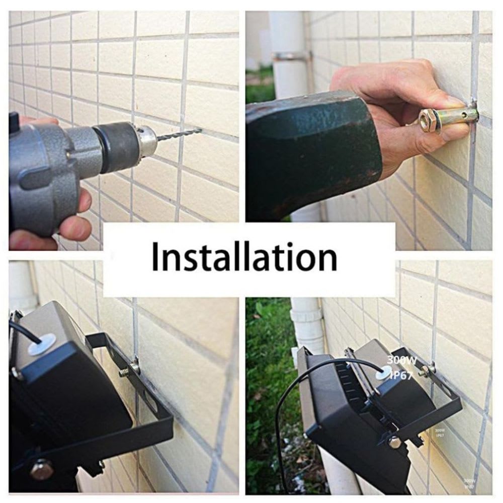 Reflector Solar 300W 20000mAh con Panel solares para intemperie IP67 MOR-300H6
