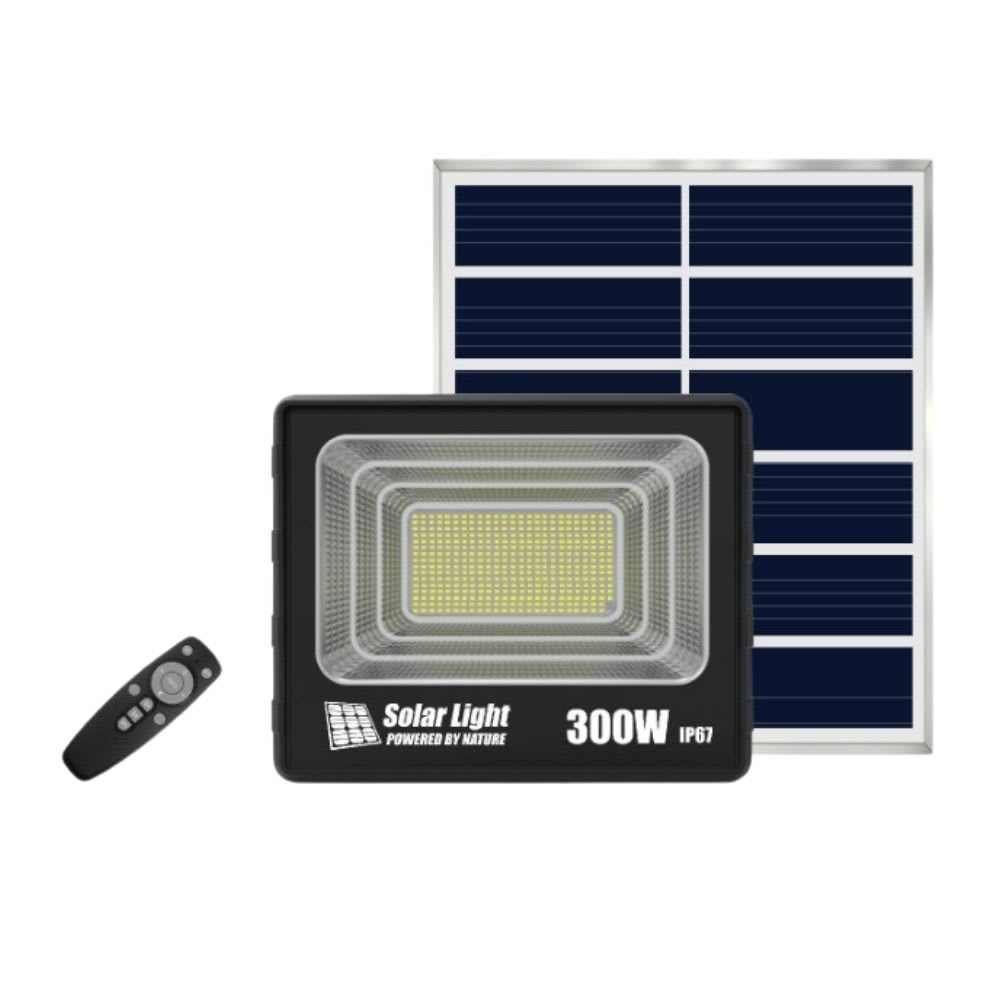Reflector Solar 300W 20000mAh con Panel solares para intemperie IP67 MOR-300H1