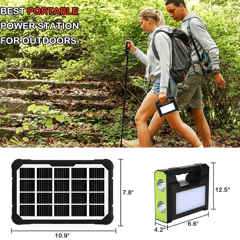 Mini Sistema Solar 3 Focos Linterna Power Bank 4000 mAh3