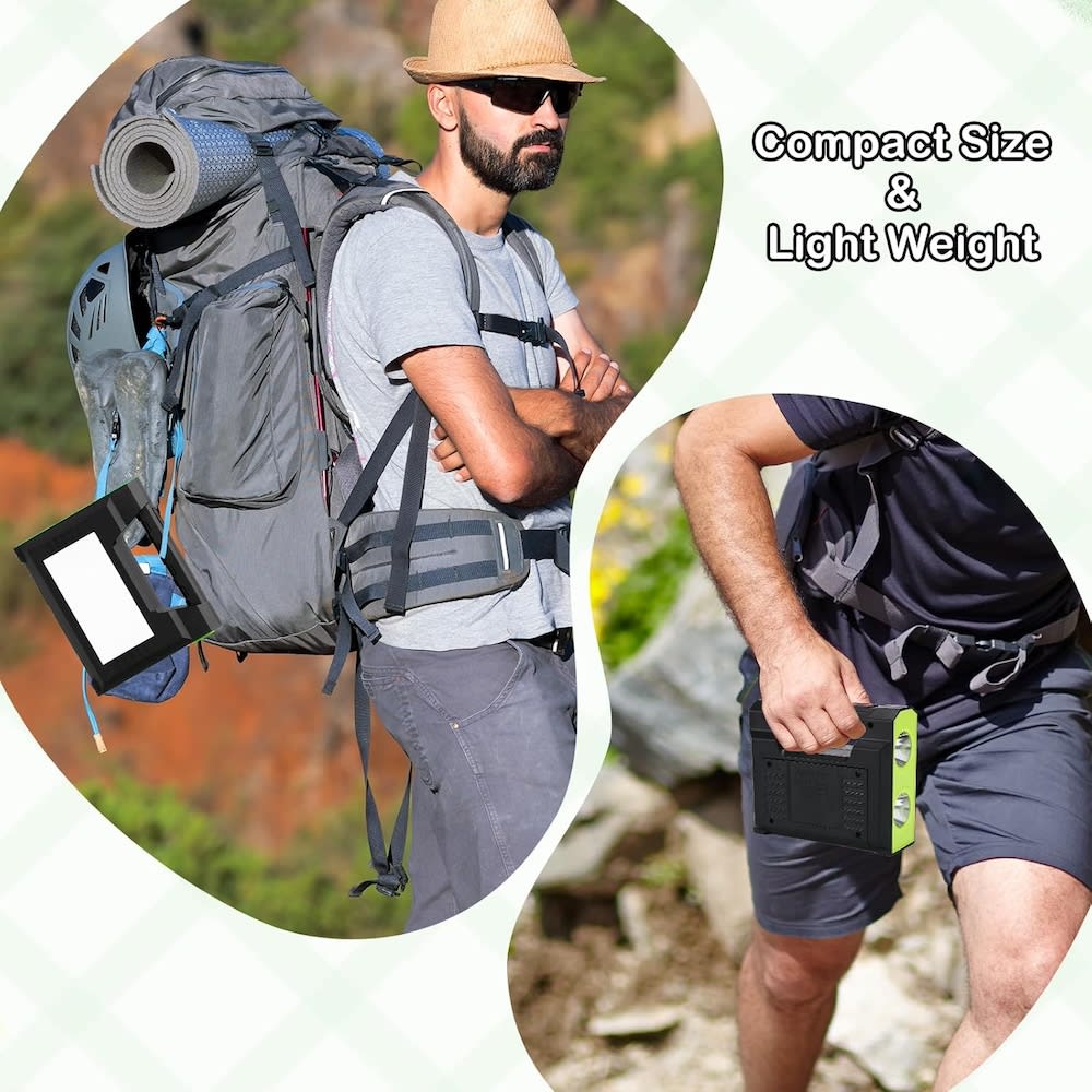Mini Sistema Solar 3 Focos Linterna Power Bank 4000 mAh MOR-C714