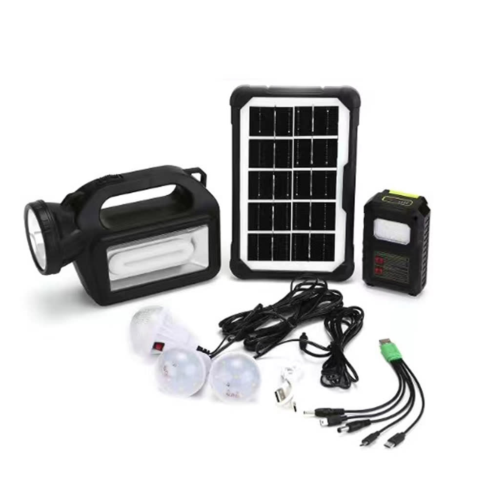 Mini Sistema Solar 3 Focos Linterna Power Bank 4500 30W mAh1