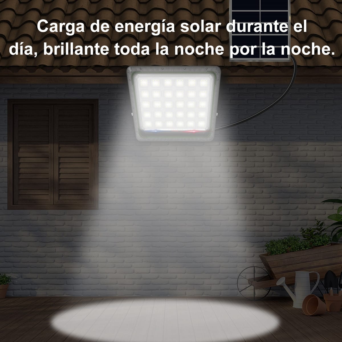 Reflector Solar 100W 6500mAh con Panel solares para intemperie IP67 MOR-100X3