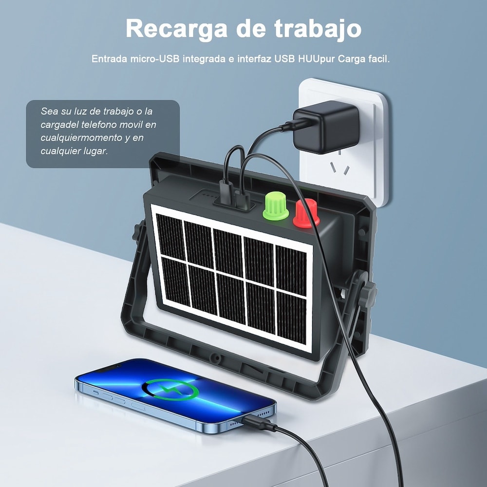 Reflector cargador Solar 200W 6000mAh plegable MOR-2301B4