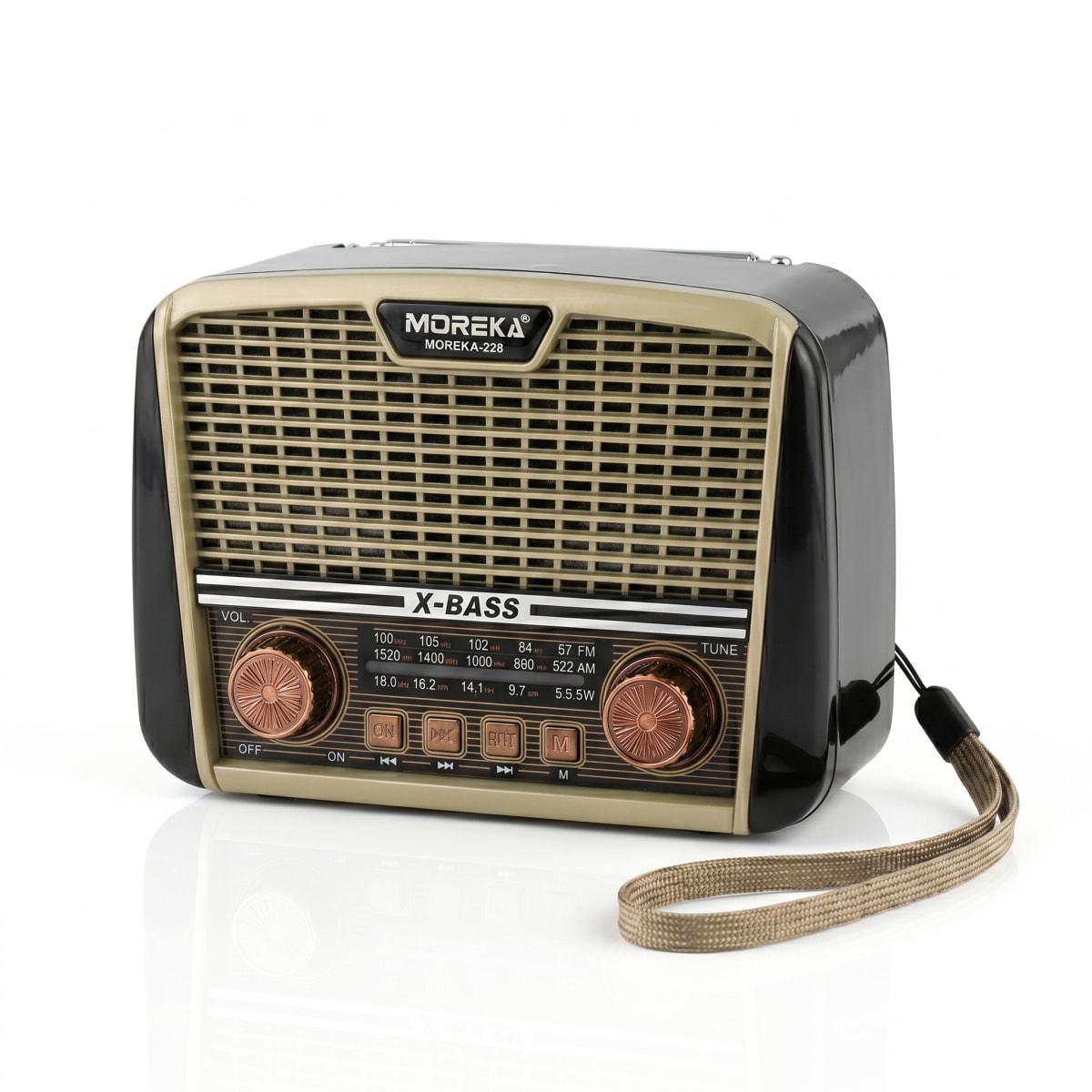 Radio Receptor 3 Bandas Super Bajos Altavoz 6w Moreka-2285