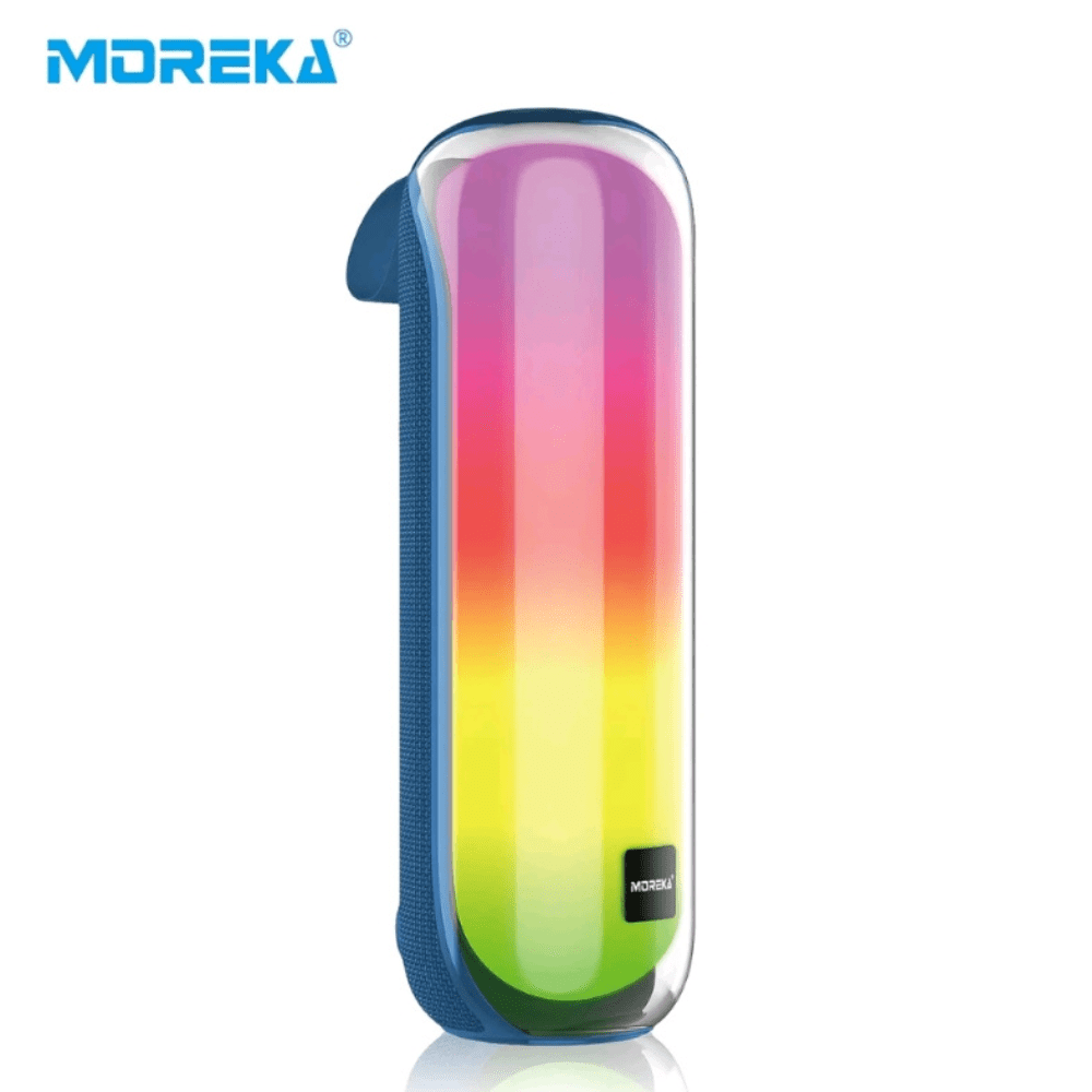 Bocina Moreka 408 14W (2 x 7W) 3000mAh Batería Bluetooth V5.3 IPX5 Resistente al Agua Luz RGB Micrófono Incorporado Radio FM4