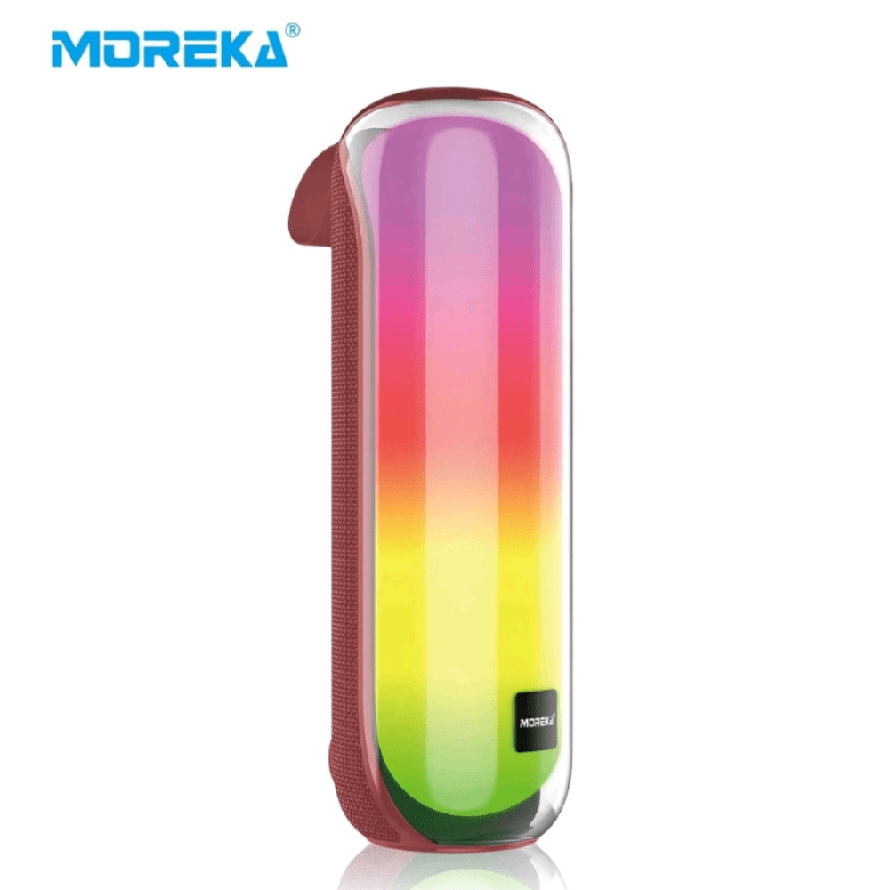 Bocina Moreka 408 14W (2 x 7W) 3000mAh Batería Bluetooth V5.3 IPX5 Resistente al Agua Luz RGB Micrófono Incorporado Radio FM2