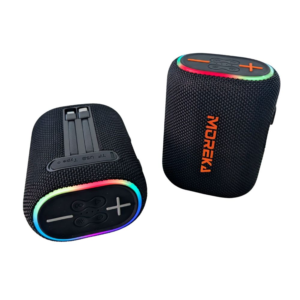 Bocina Power Bank Moreka 439 10W 5000mAh cables tipo IP y C hasta 25 Horas1