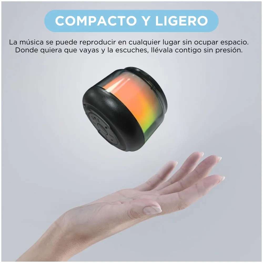 Bocina MS300 5W 5000mAh 4-5 hrs de bateria Bluetooth luz RGB recargable7
