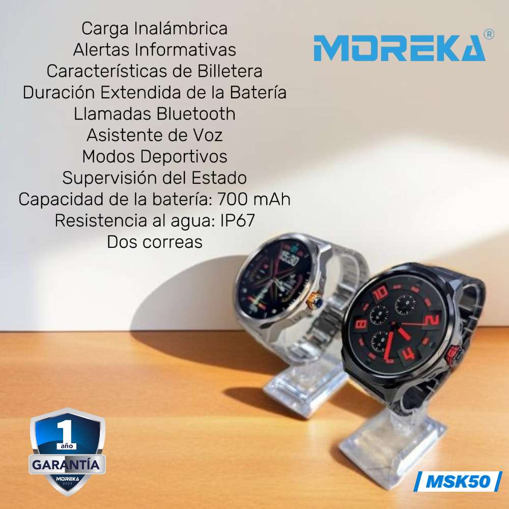 Smart Watch Moreka MSK50 pantalla amoled 700mAh contra agua IPX672
