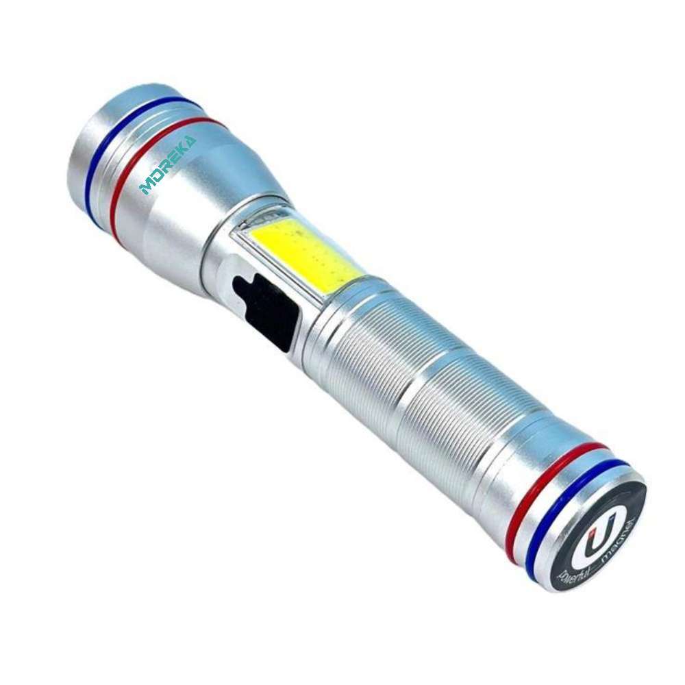 Linterna tactica metalica recargable con iman 7 modos diferentes de luz led Moreka MT-T0165