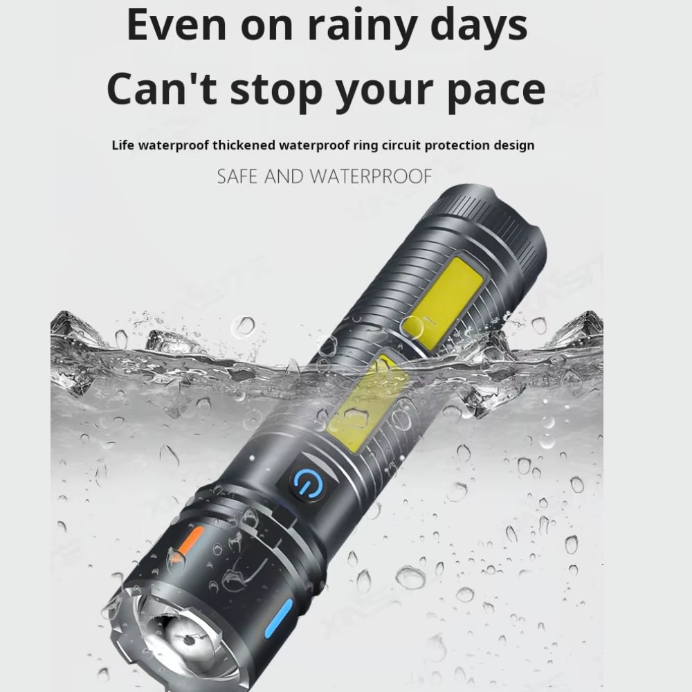 Linterna tactica metalica recargable 3600mAh TG+COB 3000 metros de distancia MT-02310