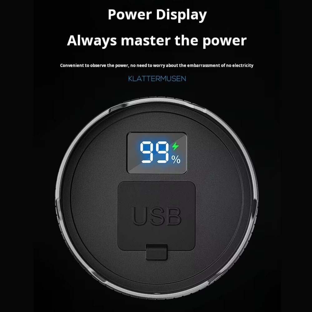 Linterna táctica recargable 2400mAh 3000 metros de distancia8