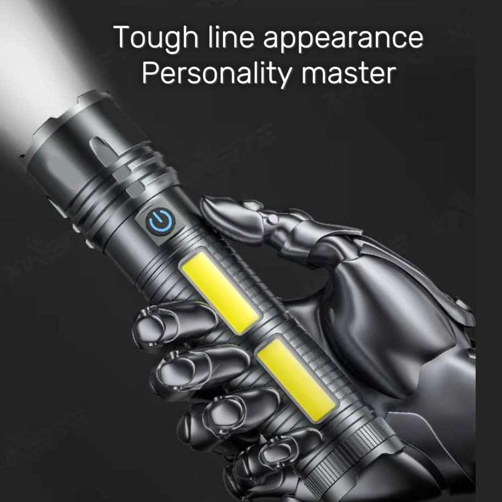 Linterna tactica metalica recargable 3600mAh TG+COB 3000 metros de distancia MT-0233