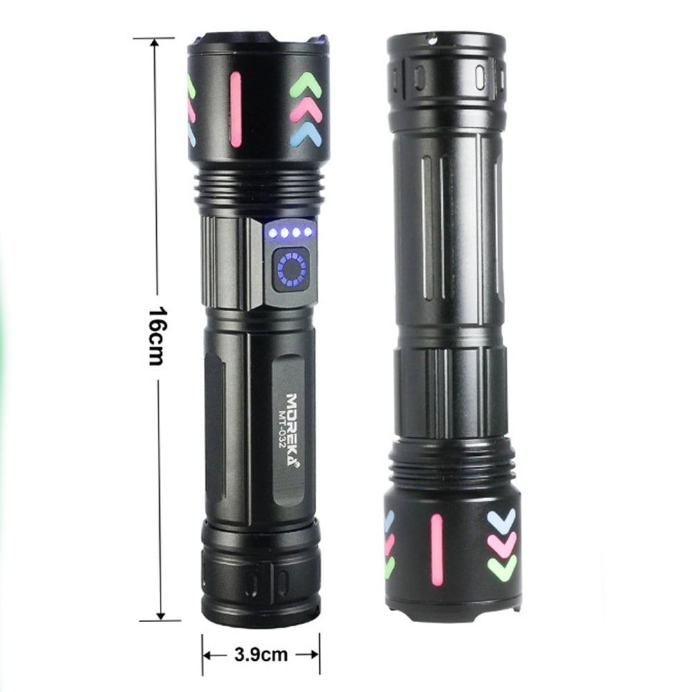 Lampara Táctica Recargable Laser 20W 8800mAh Moreka MT-0328