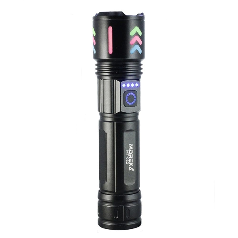 Lampara Táctica Recargable Usb Laser 20W 8800mAh / 4.2V  Moreka MT-0329