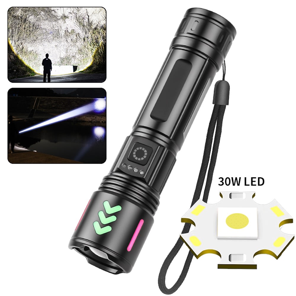 Lampara Táctica Recargable Usb Laser 20W 8800mAh / 4.2V  Moreka MT-0325