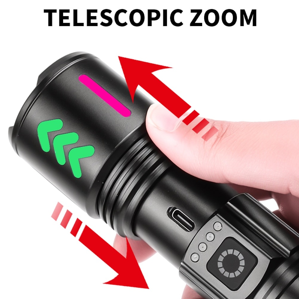 Lampara Táctica Recargable Usb Laser 20W 8800mAh / 4.2V  Moreka MT-0322