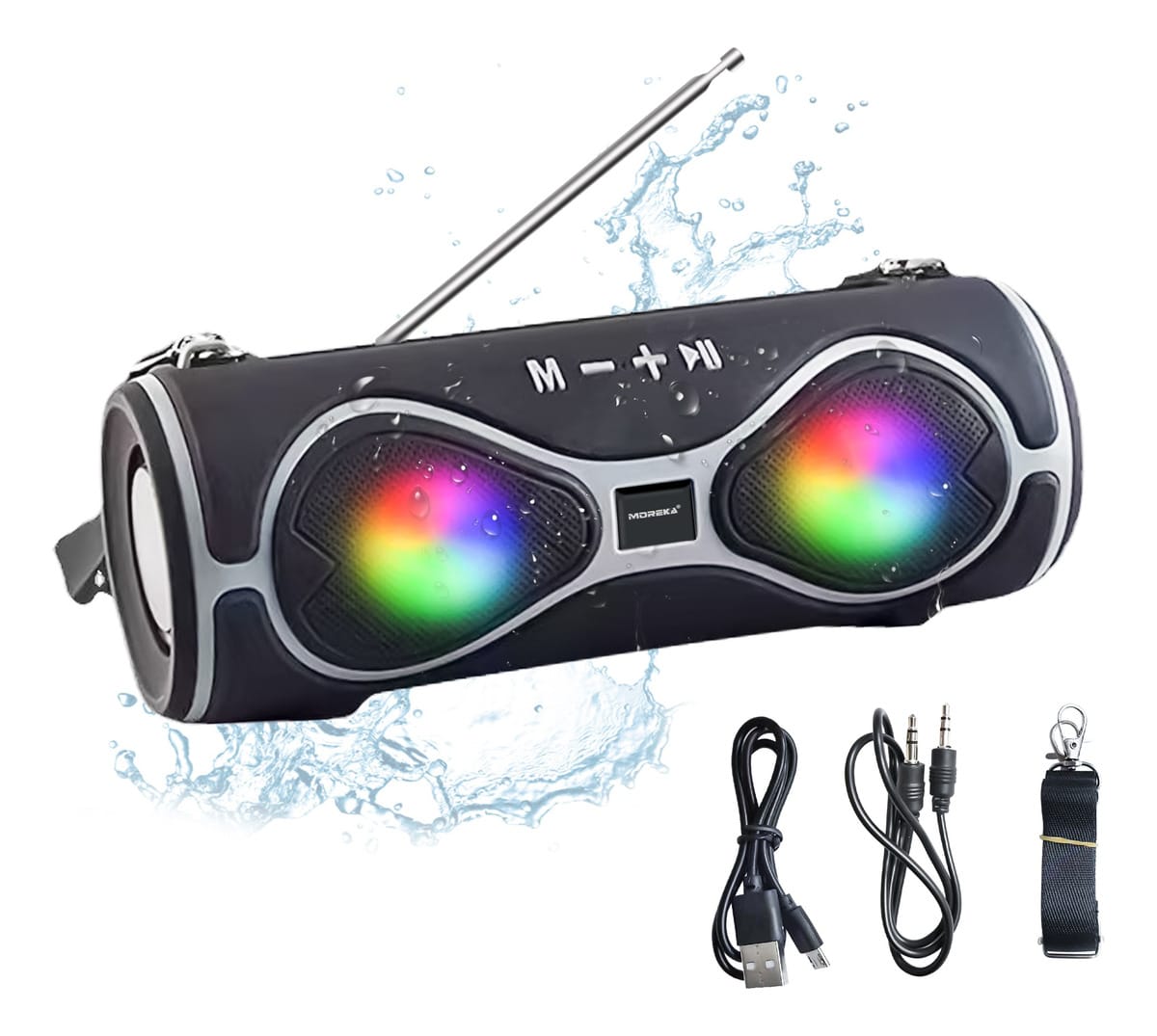 Bocina Portátil Moreka MW8S Inalámbrico Bluetooth Con Radio Fm y Antena3