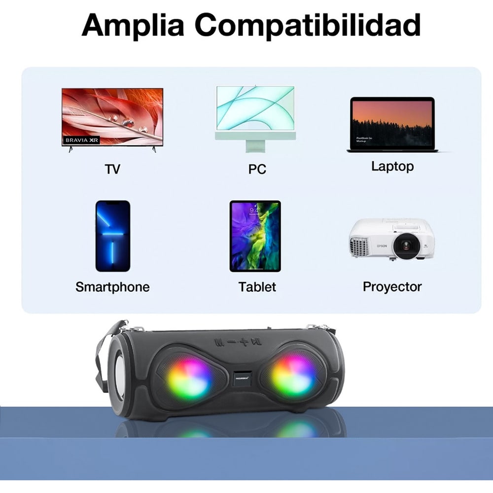 Bocina Portátil Moreka MW8S Inalámbrico Bluetooth Con Radio Fm y Antena6