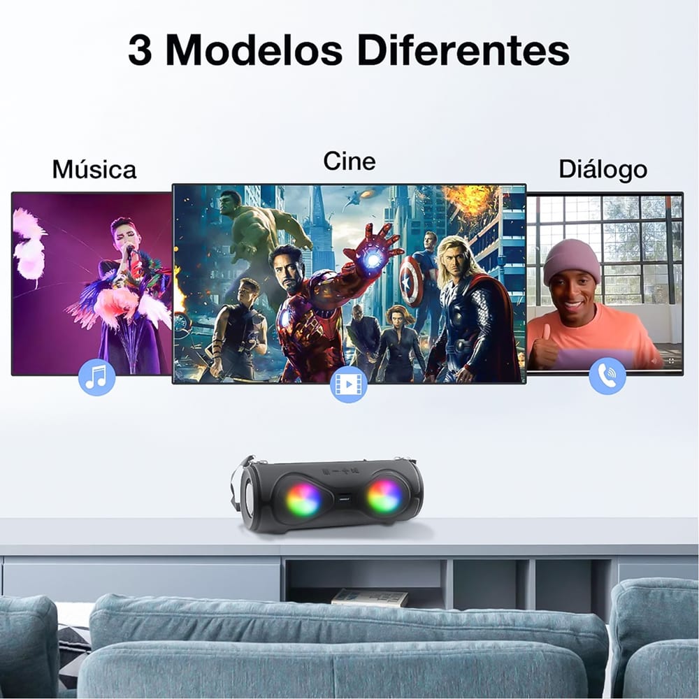 Bocina Portátil Moreka MW8S Inalámbrico Bluetooth Con Radio Fm y Antena10