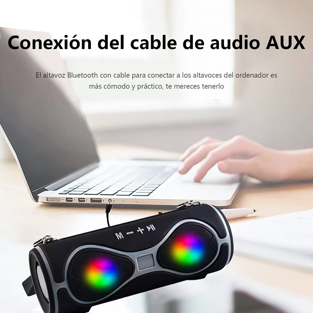 Bocina Portátil Moreka MW8S Inalámbrico Bluetooth Con Radio Fm y Antena9