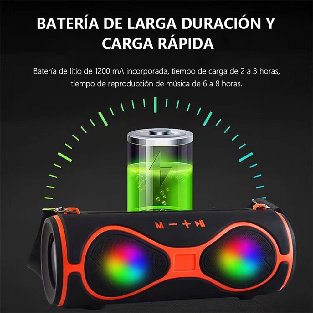Bocina Portátil Moreka MW8S Inalámbrico Bluetooth Con Radio Fm y Antena5