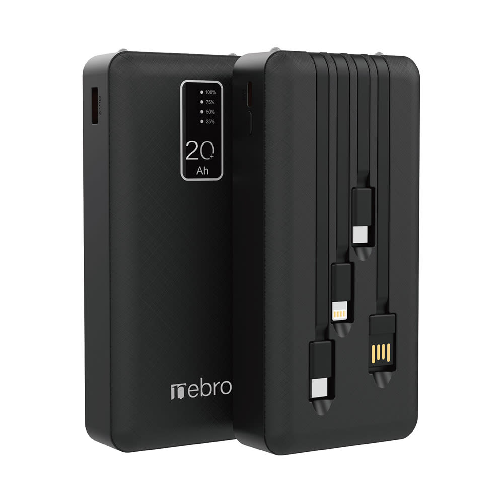 Power Bank Nebro 20000mAh 2.1A 5V incluye cables IP C V8 0