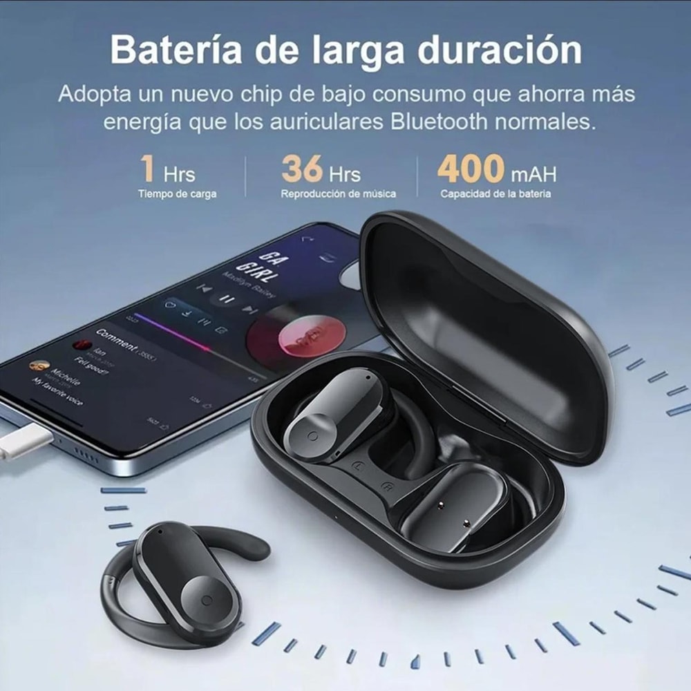 Audífonos OWS2 Cancelación Ruido  Audífonos 30mAh / Estuche 400mAh IPX4 G-TIDE9