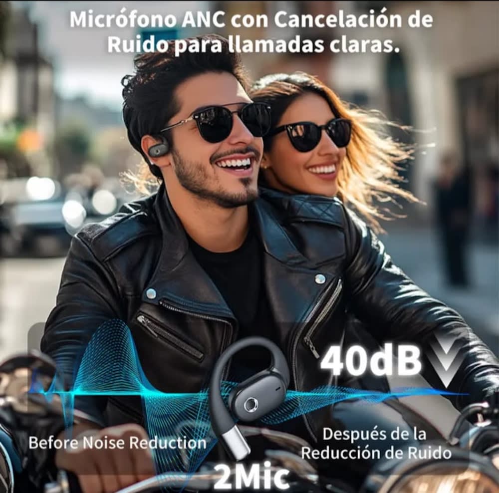 Audífonos Bluetooth Conducción de Aire Cancelación de Ruido Sport 50mAh IPX4 G-TIDE OWS 82