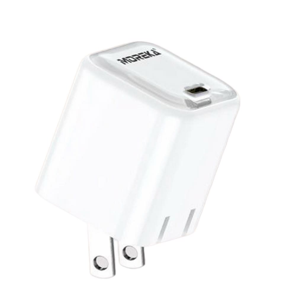 Cubo carga rápida 20W 5V- 3A puerto C Clavija plegable Moreka P-2117