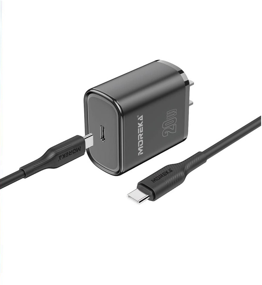 Cargador 20W Moreka P209 puerto C y cable tipo C - C 0