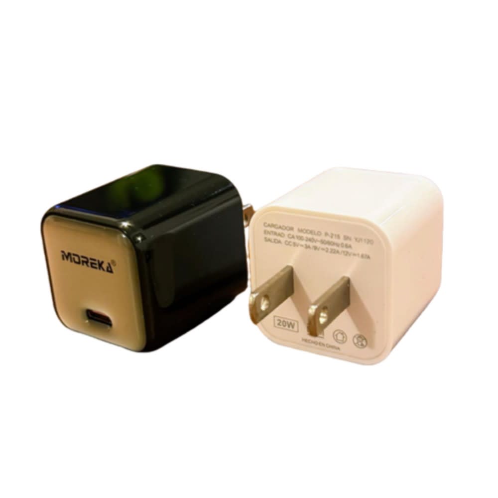 Cargador tipo C 20W 5V- 3A cable tipo IP carga rápida Moreka P-2158