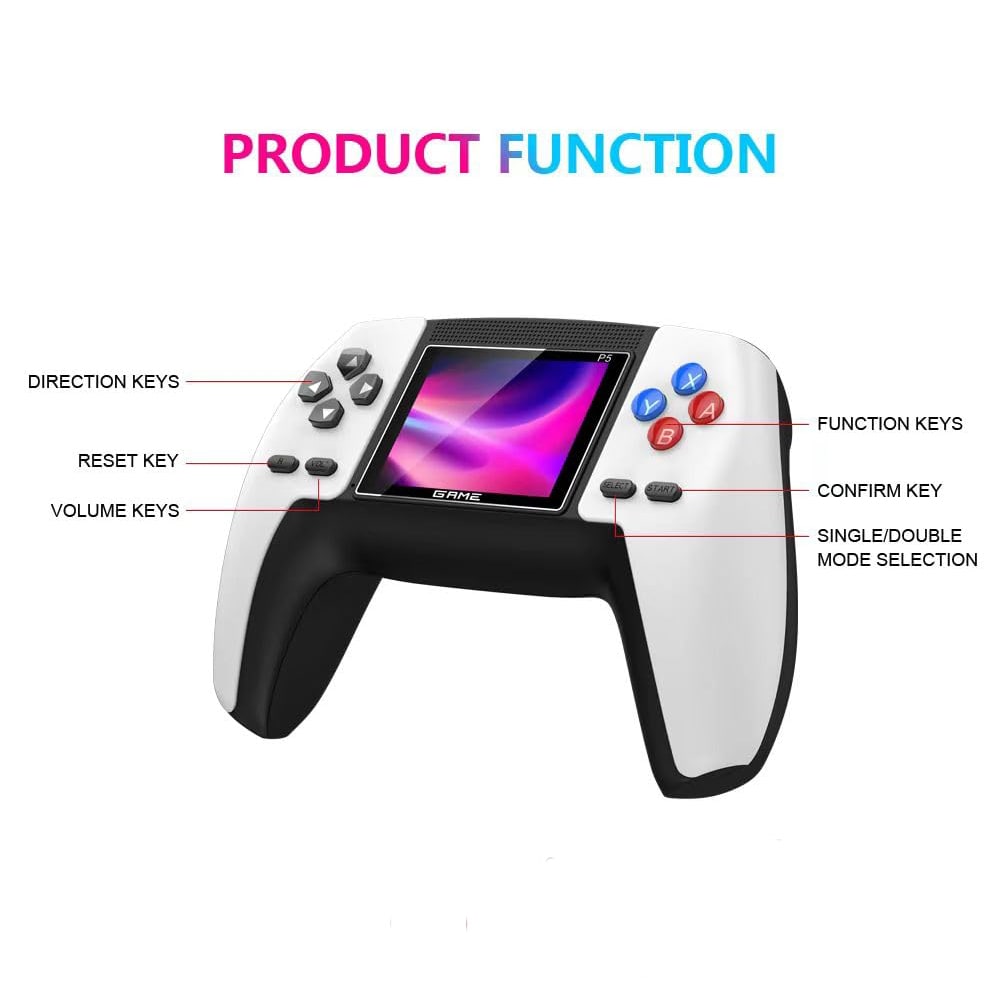 Consola de Videojuegos Portátil  P5 LCD TFT de 2.8 control adicional8