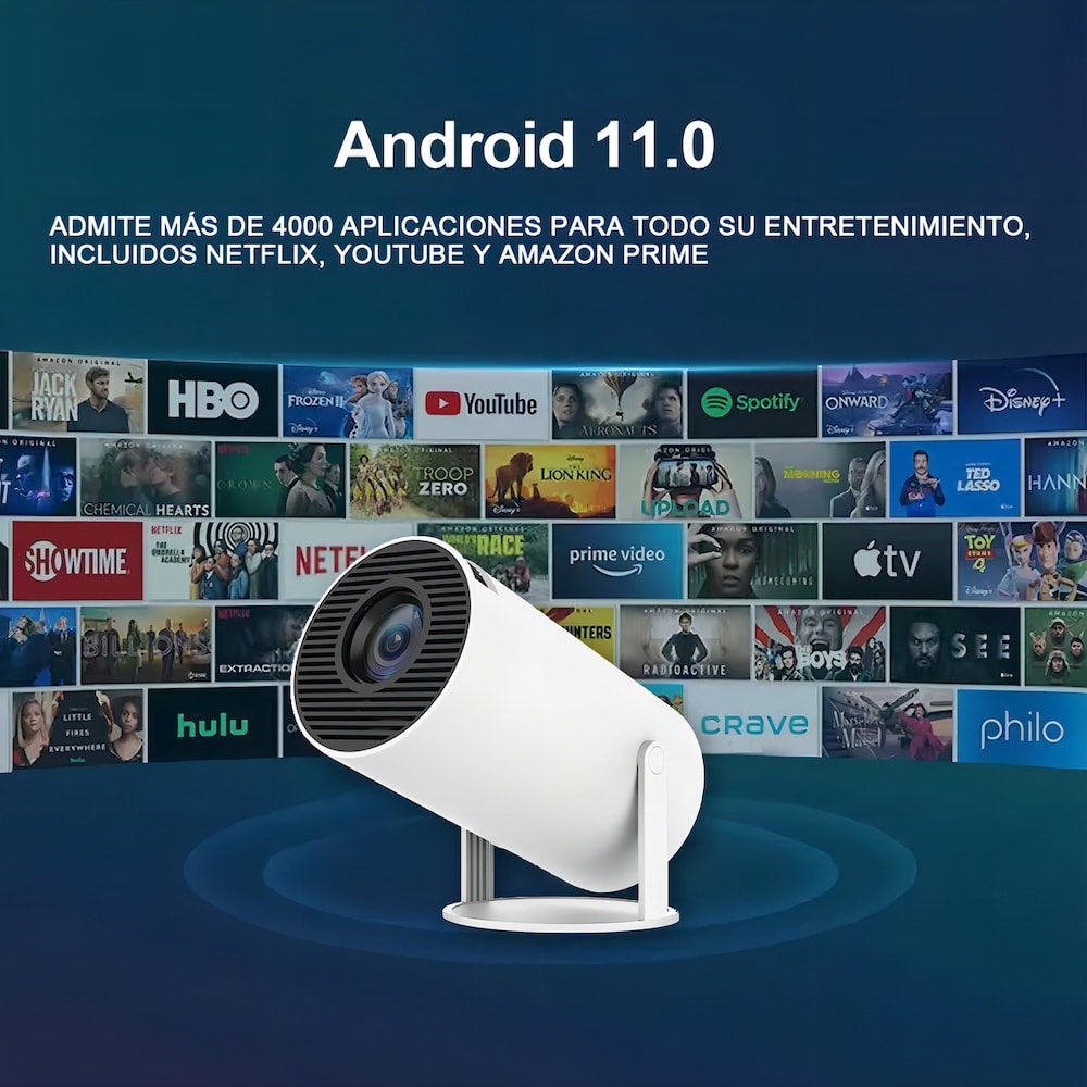 Proyector Profesional Portátil Bluetooth Smart Tv 4k Hd Wifi2