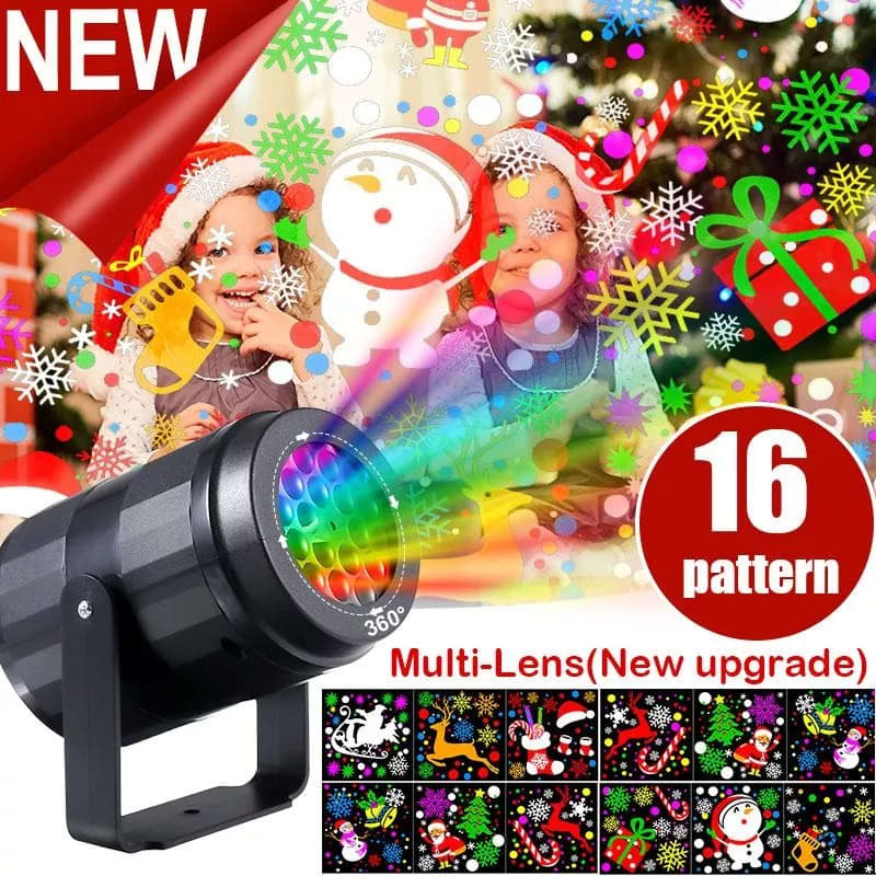 Proyector Láser Led Navidad 16 Diapositivas W886-3-16B2
