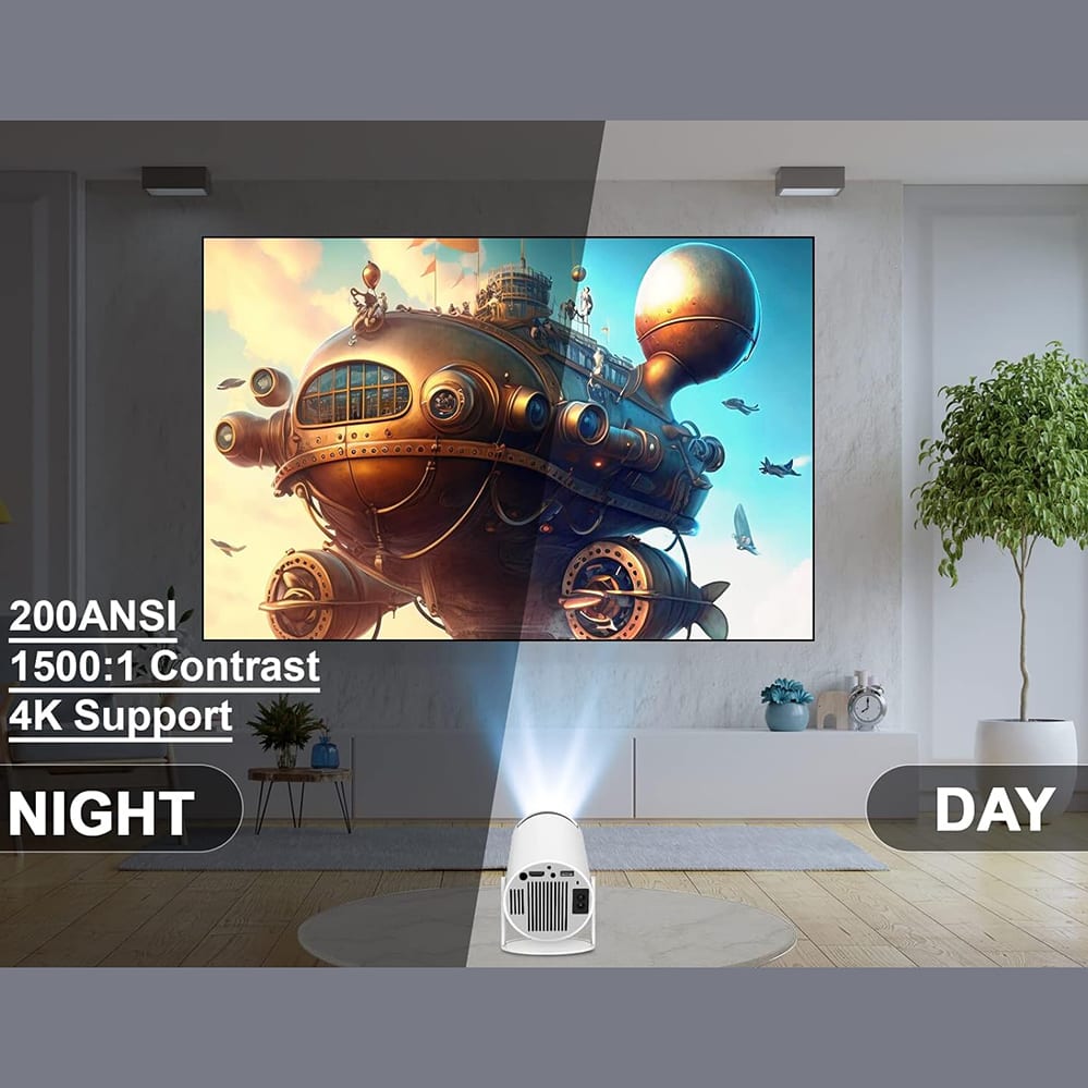 Proyector Profesional Android 4k Hd Wifi Smart Tv Portatil Bluetooth 110v/220v HY3007