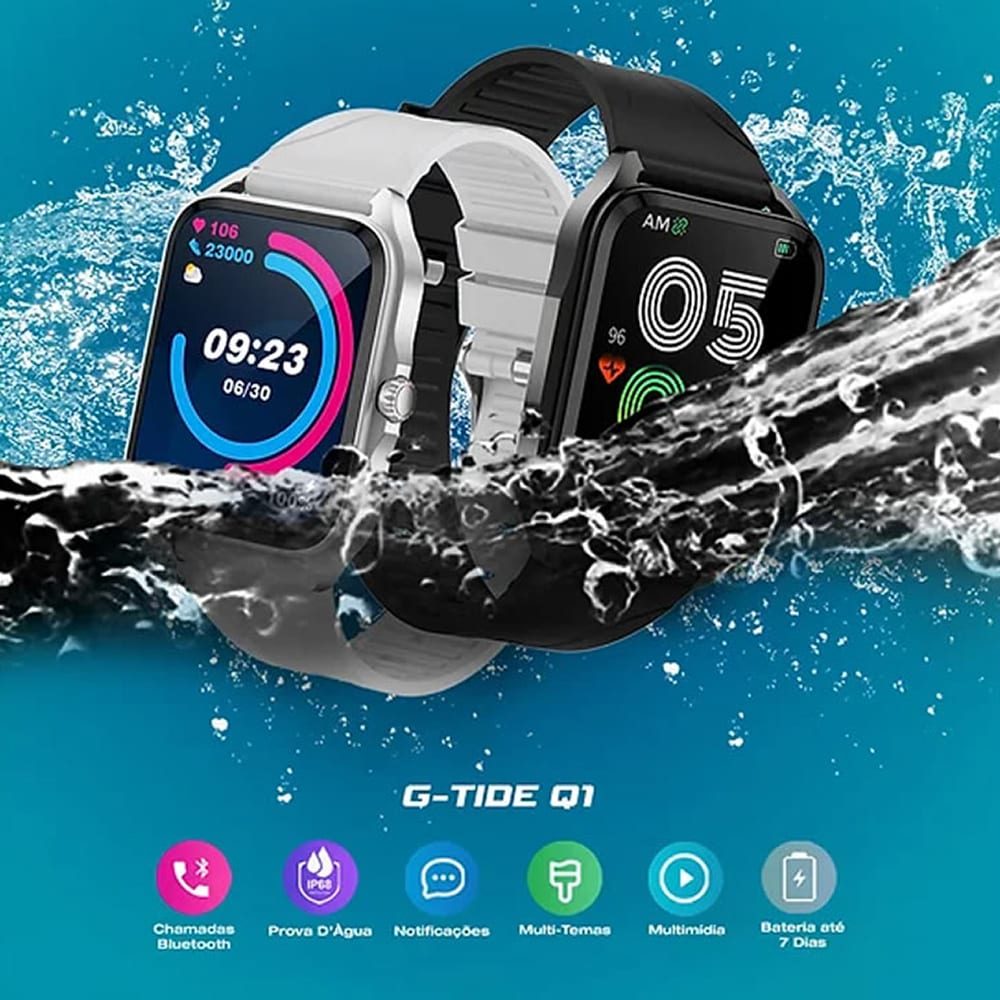 Reloj inteligente G-TIDE Q1 resistente al agua 280 mAh2