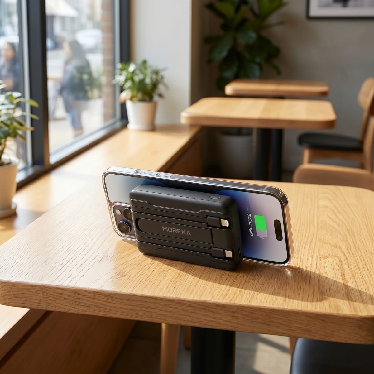 Power Bank 10000mah 22.5w Cables Integrados Moreka K1127