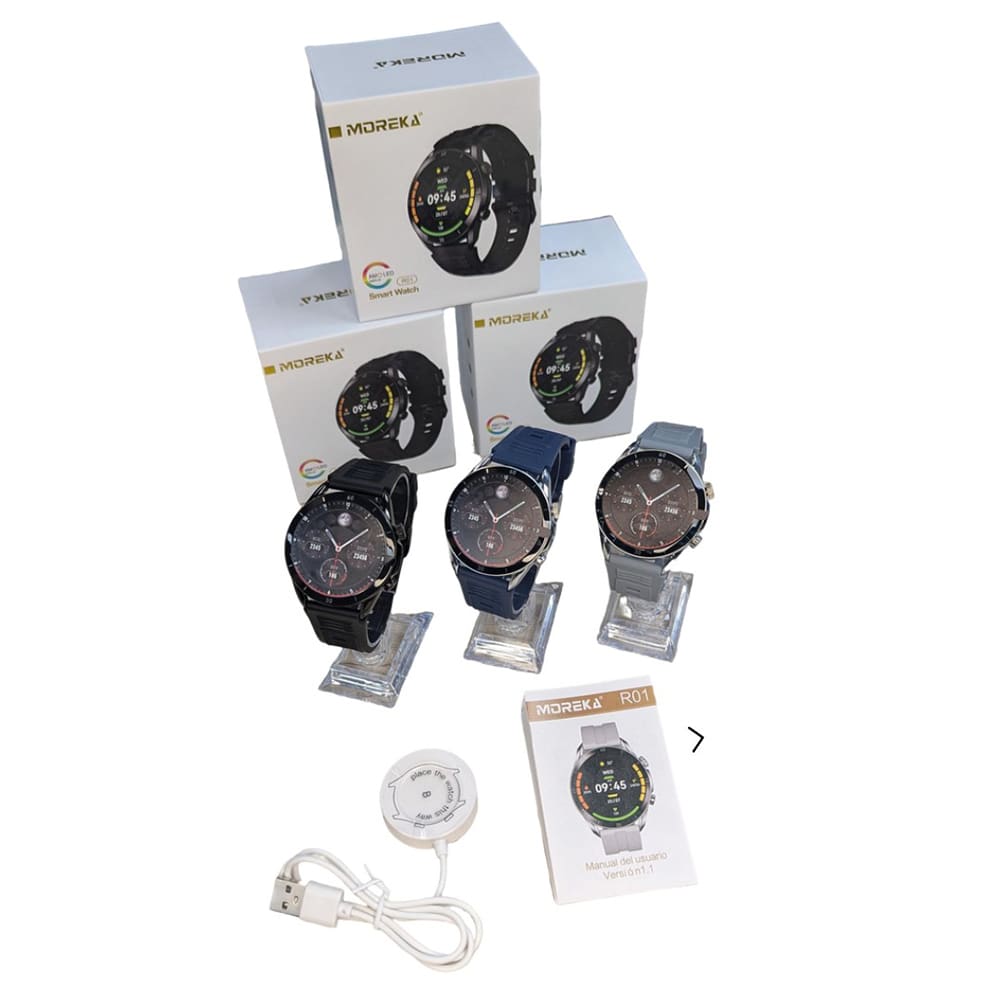 Smart Watch Moreka R01 pantalla amoled 330mAh contra agua IPX689