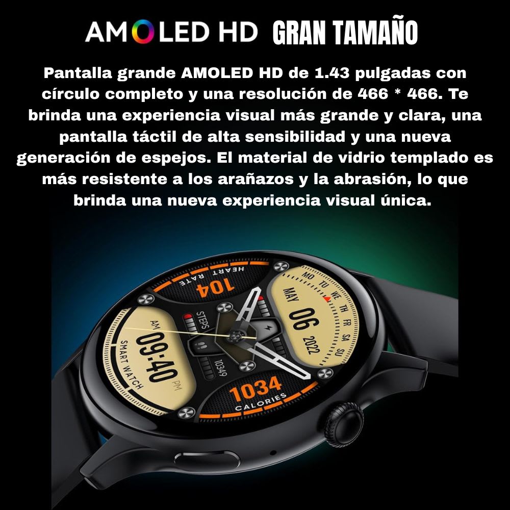 Smart Watch Moreka R12 pantalla Ultra HD 1.43