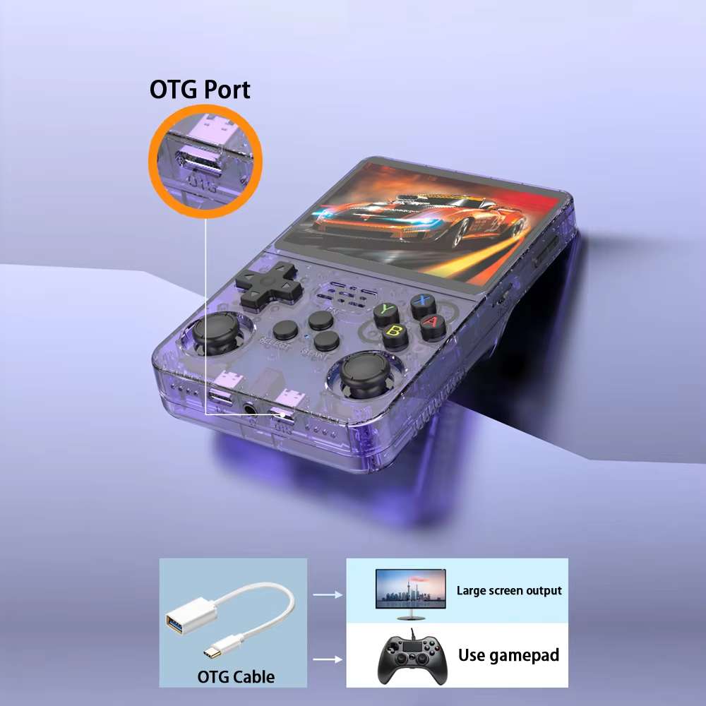 Consola de juegos portátil R36S 3.5 pulgadas retro 32 GB+64 GB r36s7