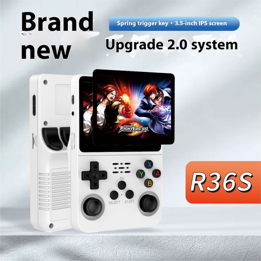 Consola de juegos portátil R36S 3.5 pulgadas retro 32 GB+64 GB r36s2