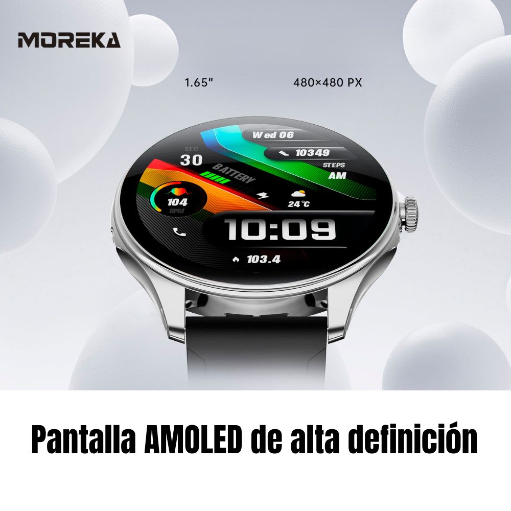 Smart Watch Moreka R05 pantalla Ultra HD Amoled contra agua IPX672