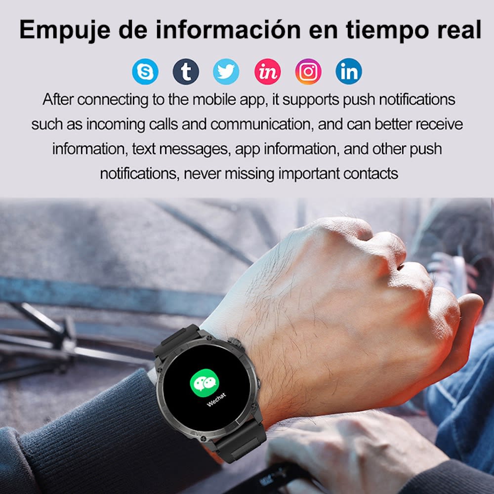 Smart Watch G-TIDE R6 PRO pantalla 1.43 GPS 260mAh 2 correas6