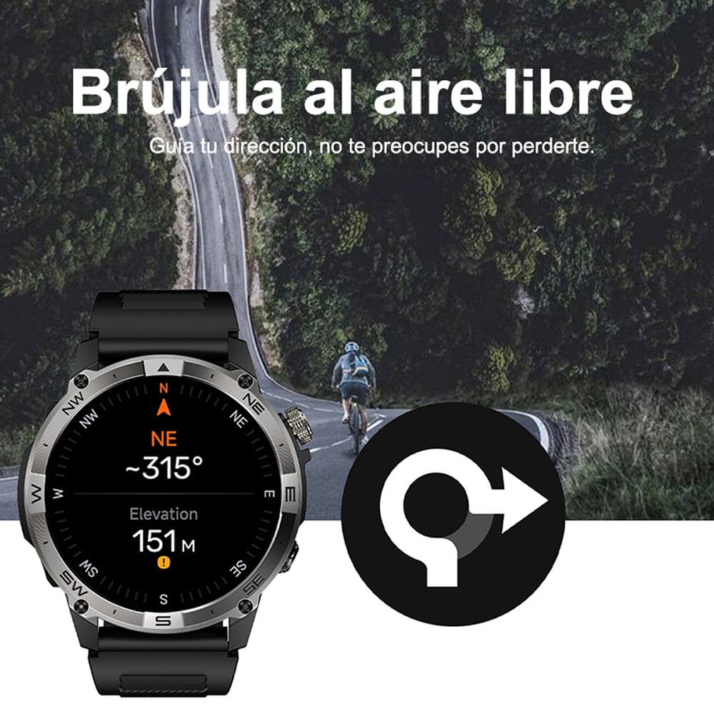 Smart Watch G-TIDE R6 PRO pantalla 1.43 GPS 260mAh 2 correas7