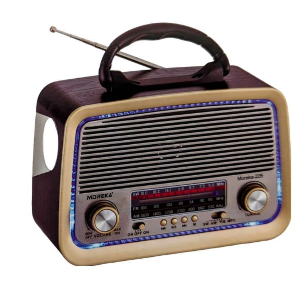 Bocina Radio FM - AM  Moreka 225, Bluetooth, TF Card, Lampara, USB 0