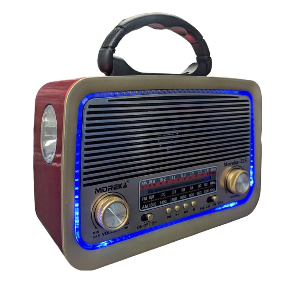 Bocina Radio FM - AM  Moreka 225, Bluetooth, TF Card, Lampara, USB5