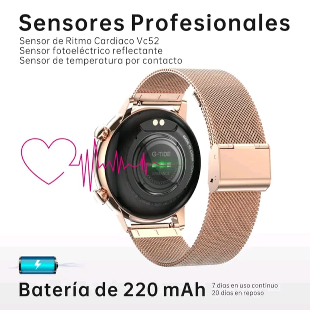 Smart Watch G-TIDE Romance resistente al agua AMOLED 260mAh6